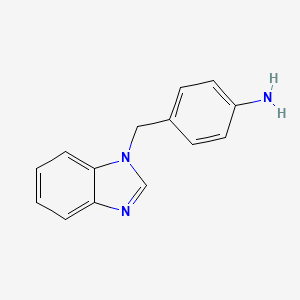 molecular formula C14H13N3 B2478701 4-(1H-1,3-benzodiazol-1-ylmethyl)aniline CAS No. 142335-67-9