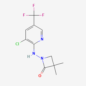 1-{[3-Chloro-5-(trifluoromethyl)-2-pyridinyl]amino}-3,3-dimethyl-2-azetanone