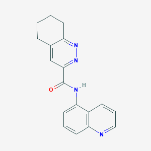 molecular formula C18H16N4O B2478719 N-(quinolin-5-yl)-5,6,7,8-tetrahydrocinnoline-3-carboxamide CAS No. 2415568-48-6