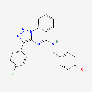 3-(4-chlorophenyl)-N-[(4-methoxyphenyl)methyl]triazolo[1,5-a]quinazolin-5-amine