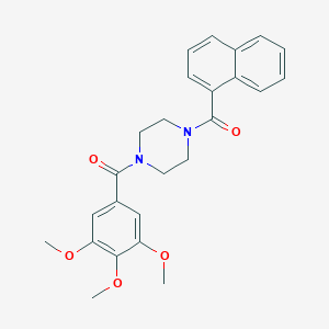 molecular formula C25H26N2O5 B247873 Naphthalen-1-yl-[4-(3,4,5-trimethoxy-benzoyl)-piperazin-1-yl]-methanone 