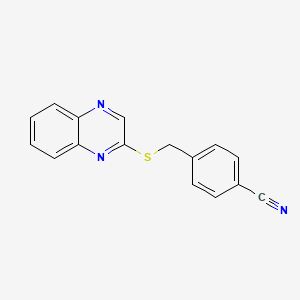 4-[(Quinoxalin-2-ylsulfanyl)methyl]benzonitrile