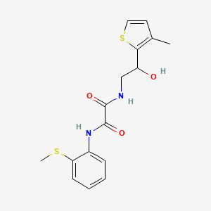 molecular formula C16H18N2O3S2 B2478745 N-[2-hydroxy-2-(3-methylthiophen-2-yl)ethyl]-N'-[2-(methylsulfanyl)phenyl]ethanediamide CAS No. 1351604-82-4