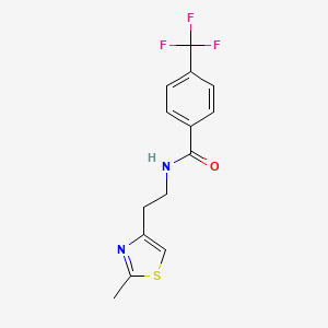 N-[2-(2-methyl-1,3-thiazol-4-yl)ethyl]-4-(trifluoromethyl)benzamide