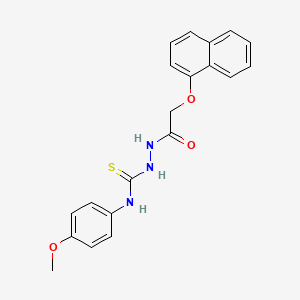 molecular formula C20H19N3O3S B2478752 N-{[(4-methoxyphenyl)carbamothioyl]amino}-2-(naphthalen-1-yloxy)acetamide CAS No. 903833-98-7