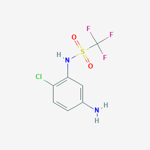 molecular formula C7H6ClF3N2O2S B2478770 N-(5-Amino-2-chlorophenyl)-1,1,1-trifluoromethanesulfonamide CAS No. 37924-04-2