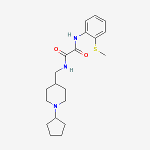 molecular formula C20H29N3O2S B2478791 N1-((1-cyclopentylpiperidin-4-yl)methyl)-N2-(2-(methylthio)phenyl)oxalamide CAS No. 953137-81-0