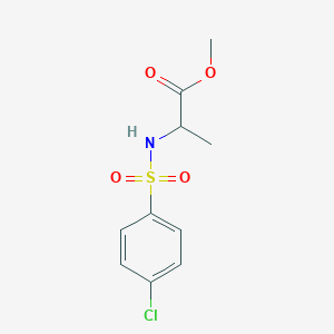 molecular formula C10H12ClNO4S B2478796 Methyl 2-[(4-chlorophenyl)sulfonylamino]propanoate CAS No. 251097-67-3