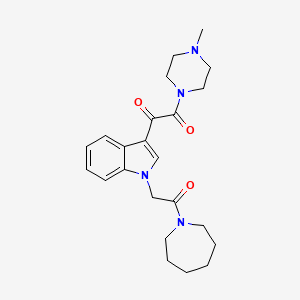 1-[1-[2-(Azepan-1-yl)-2-oxoethyl]indol-3-yl]-2-(4-methylpiperazin-1-yl)ethane-1,2-dione