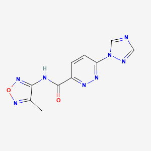 N-(4-methyl-1,2,5-oxadiazol-3-yl)-6-(1H-1,2,4-triazol-1-yl)pyridazine-3-carboxamide