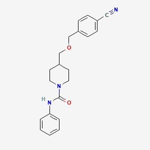 4-(((4-cyanobenzyl)oxy)methyl)-N-phenylpiperidine-1-carboxamide
