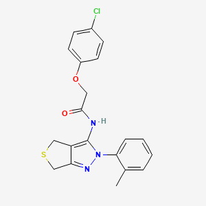2-(4-chlorophenoxy)-N-(2-(o-tolyl)-4,6-dihydro-2H-thieno[3,4-c]pyrazol-3-yl)acetamide