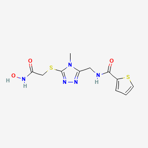 N-[[5-[2-(hydroxyamino)-2-oxoethyl]sulfanyl-4-methyl-1,2,4-triazol-3-yl]methyl]thiophene-2-carboxamide