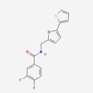 3,4-difluoro-N-((5-(thiophen-2-yl)furan-2-yl)methyl)benzamide