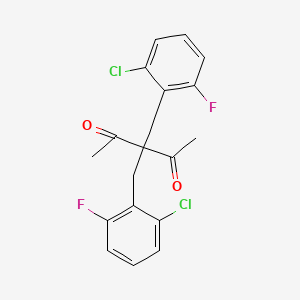 molecular formula C19H16Cl2F2O2 B2478852 3,3-Bis(2-chloro-6-fluorobenzyl)-2,4-pentanedione CAS No. 400088-51-9