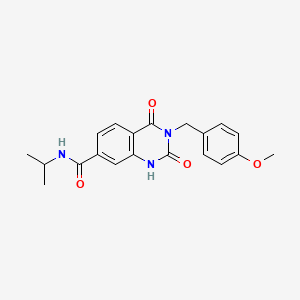 molecular formula C20H21N3O4 B2478866 N-isopropyl-3-(4-methoxybenzyl)-2,4-dioxo-1,2,3,4-tetrahydroquinazoline-7-carboxamide CAS No. 2034418-09-0