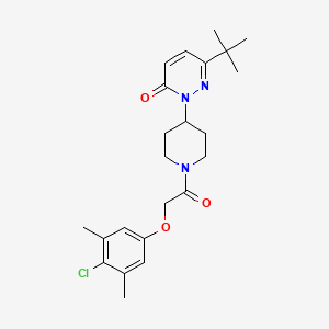 6-Tert-butyl-2-[1-[2-(4-chloro-3,5-dimethylphenoxy)acetyl]piperidin-4-yl]pyridazin-3-one
