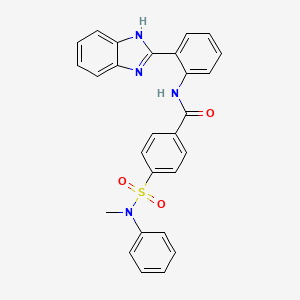 molecular formula C27H22N4O3S B2478952 N-[2-(1H-1,3-BENZODIAZOL-2-YL)PHENYL]-4-[METHYL(PHENYL)SULFAMOYL]BENZAMIDE CAS No. 325977-40-0
