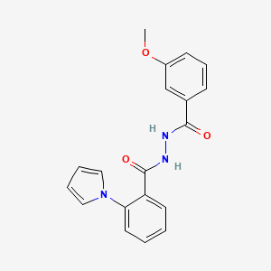 molecular formula C19H17N3O3 B2478981 N'-(3-methoxybenzoyl)-2-(1H-pyrrol-1-yl)benzenecarbohydrazide CAS No. 478063-03-5