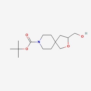 molecular formula C14H25NO4 B2478992 Tert-butyl 3-(hydroxymethyl)-2-oxa-8-azaspiro[4.5]decane-8-carboxylate CAS No. 1245649-50-6