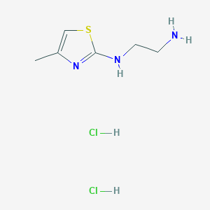 molecular formula C6H13Cl2N3S B2478996 N1-(4-methyl-1,3-thiazol-2-yl)ethane-1,2-diamine dihydrochloride CAS No. 1909348-17-9
