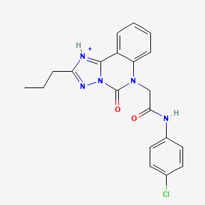 molecular formula C20H18ClN5O2 B2479084 N-(4-chlorophenyl)-2-{5-oxo-2-propyl-5H,6H-[1,2,4]triazolo[1,5-c]quinazolin-6-yl}acetamide CAS No. 2380184-97-2