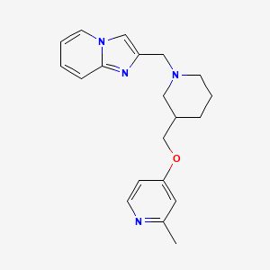 B2479089 2-[[3-[(2-Methylpyridin-4-yl)oxymethyl]piperidin-1-yl]methyl]imidazo[1,2-a]pyridine CAS No. 2379975-04-7