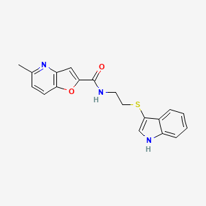 molecular formula C19H17N3O2S B2479092 N-[2-(1H-indol-3-ylsulfanyl)ethyl]-5-methylfuro[3,2-b]pyridine-2-carboxamide CAS No. 942005-80-3