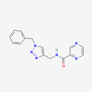 molecular formula C15H14N6O B2479108 N-[(1-benzyl-1H-1,2,3-triazol-4-yl)methyl]pyrazine-2-carboxamide CAS No. 2380041-64-3