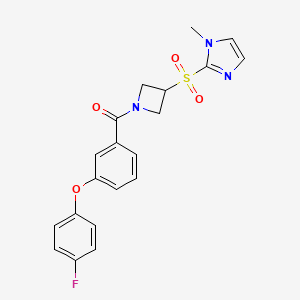 (3-(4-fluorophenoxy)phenyl)(3-((1-methyl-1H-imidazol-2-yl)sulfonyl)azetidin-1-yl)methanone