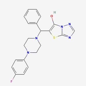5-((4-(4-Fluorophenyl)piperazin-1-yl)(phenyl)methyl)thiazolo[3,2-b][1,2,4]triazol-6-ol