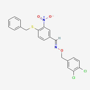 4-(benzylsulfanyl)-3-nitrobenzenecarbaldehyde O-(3,4-dichlorobenzyl)oxime
