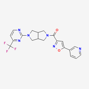 (5-Pyridin-3-yl-1,2-oxazol-3-yl)-[2-[4-(trifluoromethyl)pyrimidin-2-yl]-1,3,3a,4,6,6a-hexahydropyrrolo[3,4-c]pyrrol-5-yl]methanone