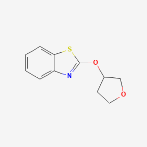 molecular formula C11H11NO2S B2479155 2-(Oxolan-3-yloxy)-1,3-benzothiazole CAS No. 2176201-39-9