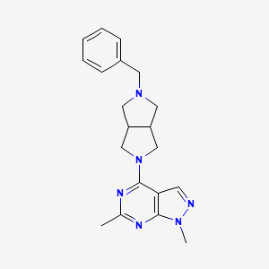 4-(2-Benzyl-1,3,3a,4,6,6a-hexahydropyrrolo[3,4-c]pyrrol-5-yl)-1,6-dimethylpyrazolo[3,4-d]pyrimidine