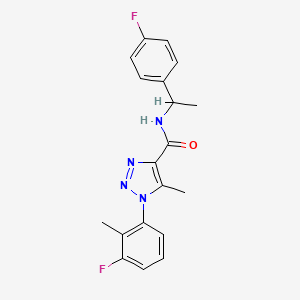 1-(3-fluoro-2-methylphenyl)-N-(1-(4-fluorophenyl)ethyl)-5-methyl-1H-1,2,3-triazole-4-carboxamide
