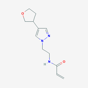 N-[2-[4-(Oxolan-3-yl)pyrazol-1-yl]ethyl]prop-2-enamide
