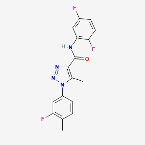 molecular formula C17H13F3N4O B2479177 N-(2,5-difluorophenyl)-1-(3-fluoro-4-methylphenyl)-5-methyl-1H-1,2,3-triazole-4-carboxamide CAS No. 902884-33-7