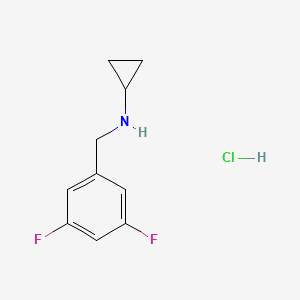 molecular formula C10H12ClF2N B2479186 N-[(3,5-difluorophenyl)methyl]cyclopropanamine hydrochloride CAS No. 2416233-91-3