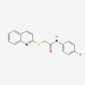 molecular formula C17H13FN2OS B2479210 N-(4-fluorophenyl)-2-(quinolin-2-ylsulfanyl)acetamide CAS No. 671198-53-1