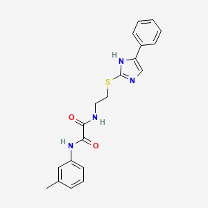 N1-(2-((4-phenyl-1H-imidazol-2-yl)thio)ethyl)-N2-(m-tolyl)oxalamide