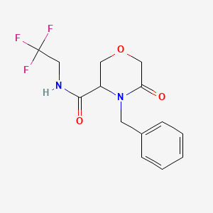4-benzyl-5-oxo-N-(2,2,2-trifluoroethyl)morpholine-3-carboxamide