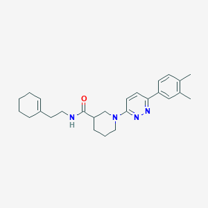 molecular formula C26H34N4O B2479246 N-[2-(cyclohex-1-en-1-yl)ethyl]-1-[6-(3,4-dimethylphenyl)pyridazin-3-yl]piperidine-3-carboxamide CAS No. 1251670-14-0