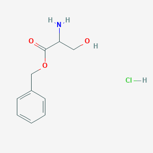 molecular formula C10H14ClNO3 B2479247 Benzyl 2-amino-3-hydroxypropanoate hydrochloride CAS No. 151651-44-4; 60022-62-0; 879278-55-4