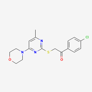 1-(4-Chlorophenyl)-2-((4-methyl-6-morpholinopyrimidin-2-yl)thio)ethanone