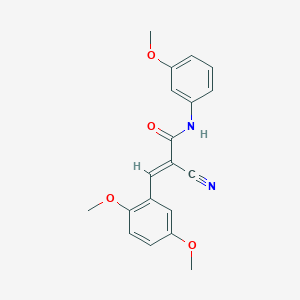 (2E)-2-cyano-3-(2,5-dimethoxyphenyl)-N-(3-methoxyphenyl)acrylamide