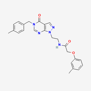 N-(2-(5-(4-methylbenzyl)-4-oxo-4,5-dihydro-1H-pyrazolo[3,4-d]pyrimidin-1-yl)ethyl)-2-(m-tolyloxy)acetamide