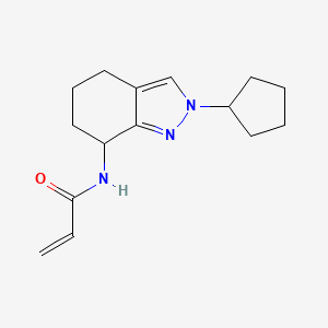 N-(2-cyclopentyl-4,5,6,7-tetrahydro-2H-indazol-7-yl)prop-2-enamide