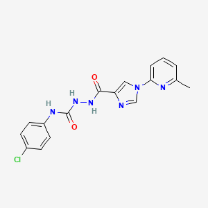 N-(4-chlorophenyl)-2-{[1-(6-methyl-2-pyridinyl)-1H-imidazol-4-yl]carbonyl}-1-hydrazinecarboxamide