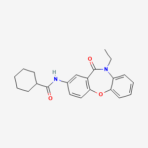 N-(10-ethyl-11-oxo-10,11-dihydrodibenzo[b,f][1,4]oxazepin-2-yl)cyclohexanecarboxamide